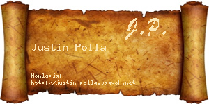 Justin Polla névjegykártya